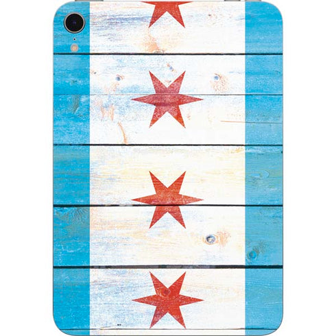 Chicago Flag Light Wood Apple iPad Mini Skin