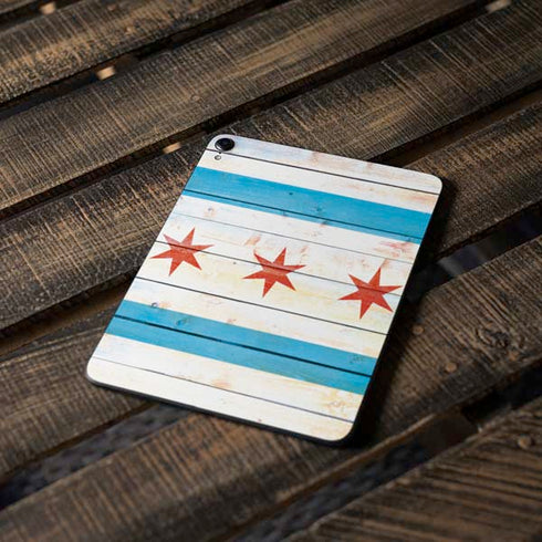 Chicago Flag Light Wood Apple iPad Pro Skin