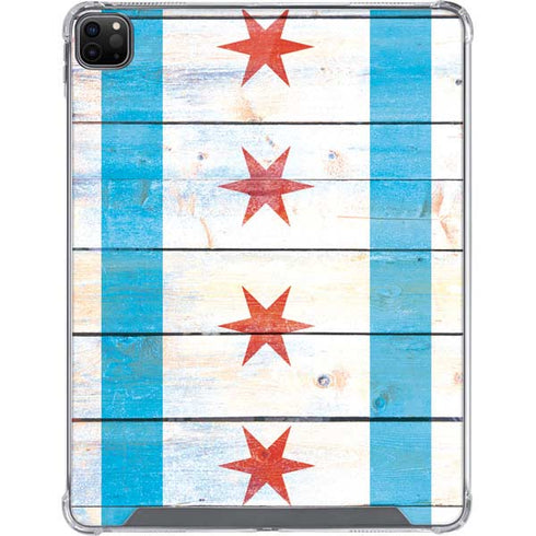 Chicago Flag Light Wood iPad Cases