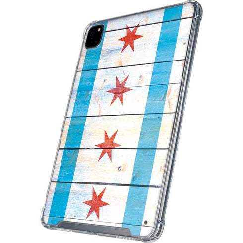 Chicago Flag Light Wood iPad Cases