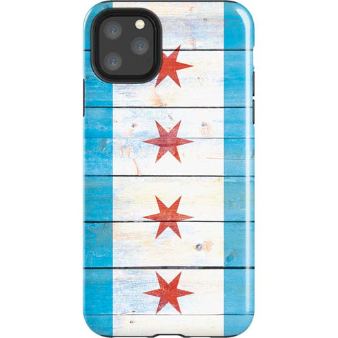 Chicago Flag Light Wood iPhone Cases