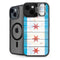 Chicago Flag Light Wood iPhone 14 Kickstand Case
