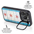 Chicago Flag Light Wood iPhone 14 Pro Kickstand Case