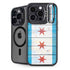 Chicago Flag Light Wood iPhone 14 Pro Max Kickstand Case