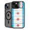 Chicago Flag Light Wood iPhone 15 Plus Kickstand Case