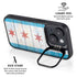 Chicago Flag Light Wood iPhone 15 Plus Kickstand Case