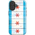 Chicago Flag Light Wood iPhone 16 Impact Case