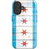 Chicago Flag Light Wood iPhone 16 Magsafe Impact Case