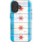 Chicago Flag Light Wood iPhone 16 Plus Impact Case