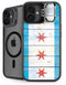 Chicago Flag Light Wood iPhone 16 Plus Kickstand Case