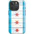 Chicago Flag Light Wood iPhone 16 Pro Magsafe Impact Case