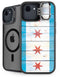 Chicago Flag Light Wood iPhone 16e Kickstand Case