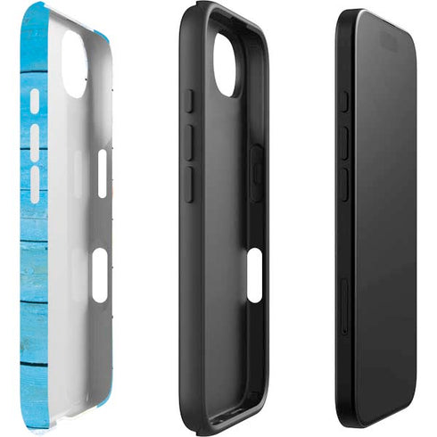 Chicago Flag Light Wood iPhone 16e Impact Case