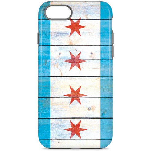 Chicago Flag Light Wood iPhone Cases