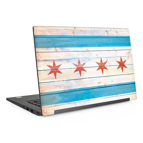 Chicago Flag Light Wood Dell Latitude Skin