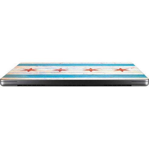Chicago Flag Light Wood Apple MacBook Pro 14-inch Skin