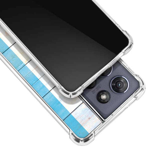 Chicago Flag Light Wood Moto G Stylus 5G (2025) Clear Case