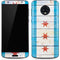 Chicago Flag Light Wood Moto G6 Skin