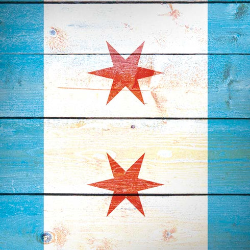 Chicago Flag Light Wood Moto G6 Skin