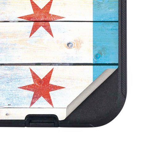 Chicago Flag Light Wood Otterbox Defender iPhone Skin