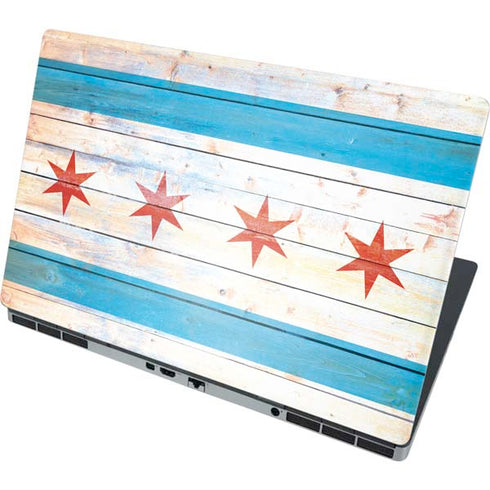 Chicago Flag Light Wood Dell Precision Skin