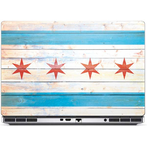 Chicago Flag Light Wood Dell Precision Skin