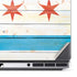 Chicago Flag Light Wood Dell Precision Skin