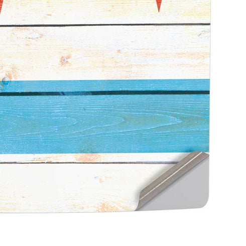 Chicago Flag Light Wood PS5 Pro Disk Console Skin