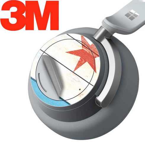 Chicago Flag Light Wood Surface Headphones Skin