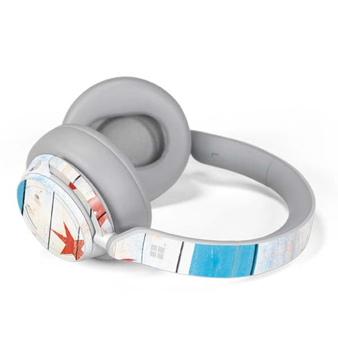 Chicago Flag Light Wood Surface Headphones Skin