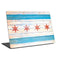 Chicago Flag Light Wood Laptop Skins