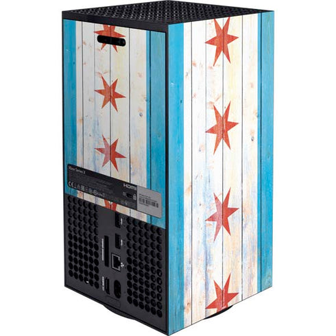 Chicago Flag Light Wood Xbox Series X Bundle Skin