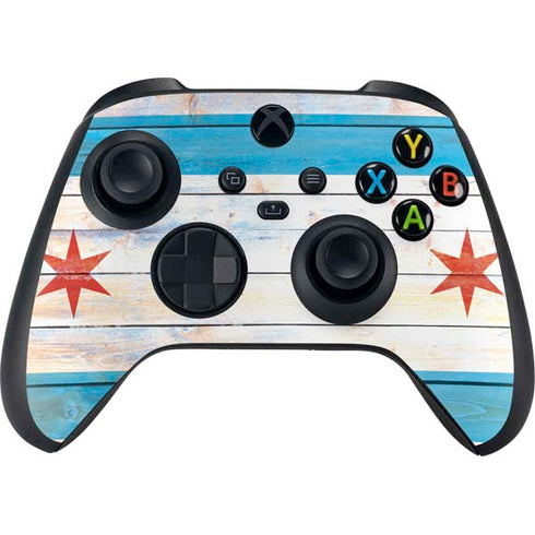 Chicago Flag Light Wood Xbox Series X Bundle Skin