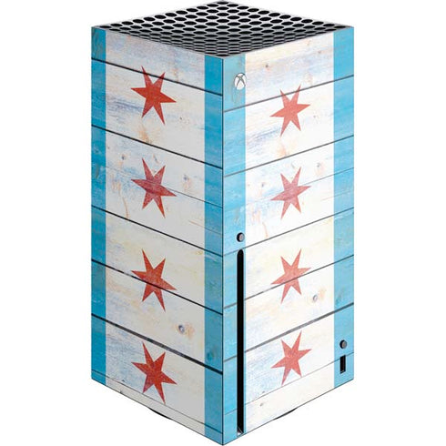 Chicago Flag Light Wood Xbox Series X Skins
