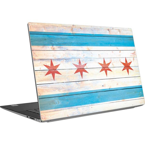 Chicago Flag Light Wood Dell XPS Skin