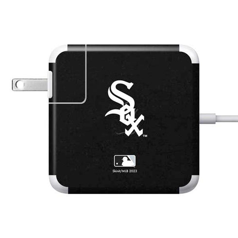 MLB Chicago White Sox - Solid Distressed 85W Power Adapter (15 and 17 inch MacBook Pro Charger) Skin