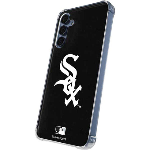 MLB Chicago White Sox - Solid Distressed Galaxy A35 5G Clear Case