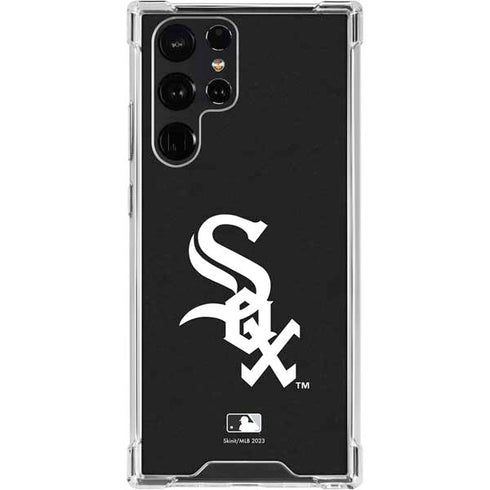 MLB Chicago White Sox - Solid Distressed Galaxy S23 Ultra Clear Case