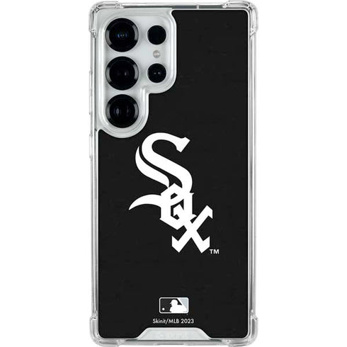 MLB Chicago White Sox - Solid Distressed Galaxy S25 Ultra Clear Case