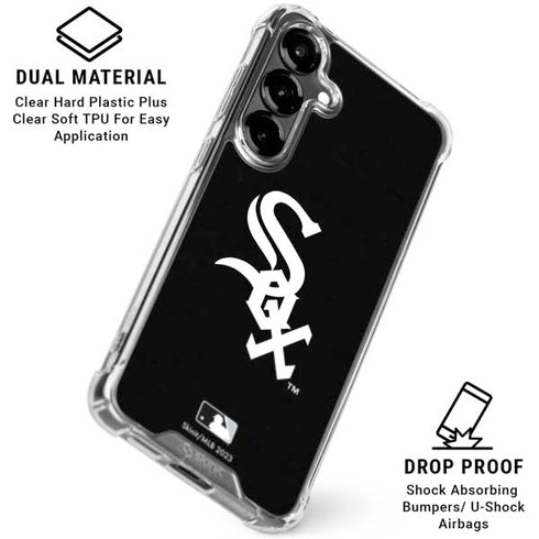 MLB Chicago White Sox - Solid Distressed Galaxy S26 Clear Case