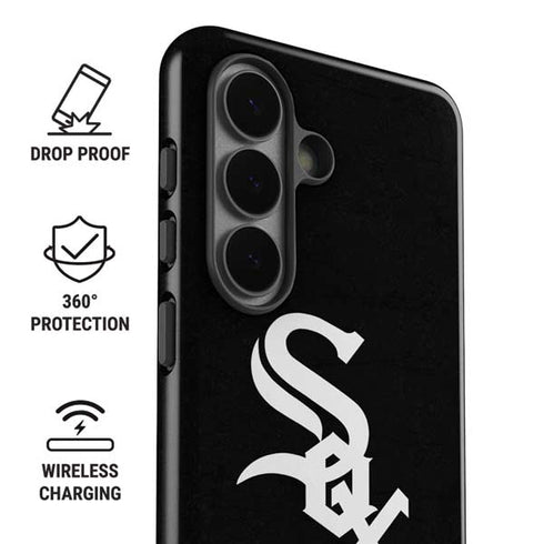 MLB Chicago White Sox - Solid Distressed Galaxy S26 Impact Case