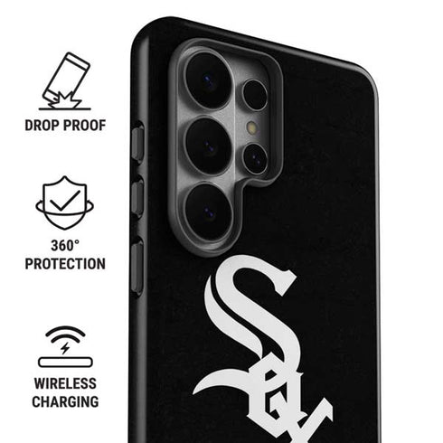 MLB Chicago White Sox - Solid Distressed Galaxy S26 Ultra Impact Case