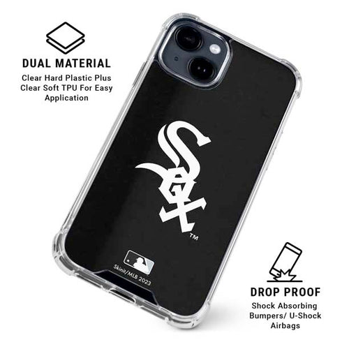 MLB Chicago White Sox - Solid Distressed iPhone 15 Clear Case