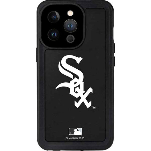 MLB Chicago White Sox - Solid Distressed iPhone 15 Pro Waterproof Case