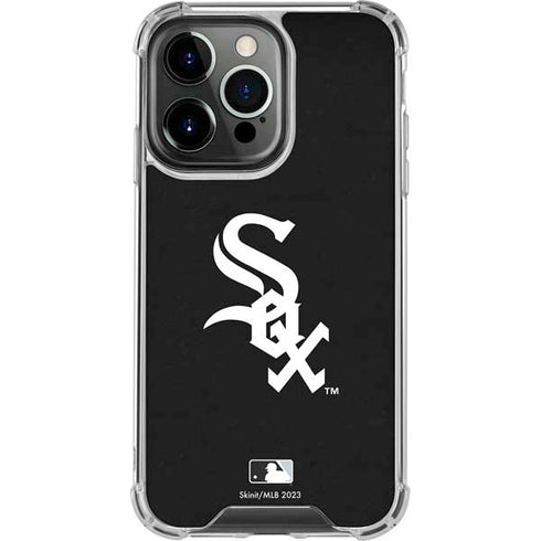 MLB Chicago White Sox - Solid Distressed iPhone 16 Pro Max Clear Case