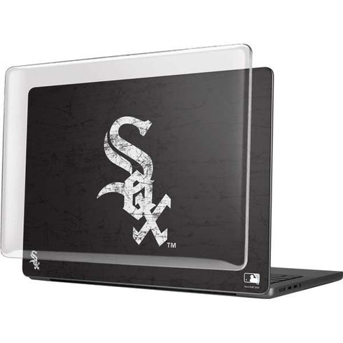 MLB Chicago White Sox - Solid Distressed MacBook Pro 14in (2021-24) Case plus Skin