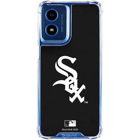 MLB Chicago White Sox - Solid Distressed Moto G 5G (2024) Clear Case