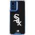 MLB Chicago White Sox - Solid Distressed Moto G Play 4G (2024) Clear Case