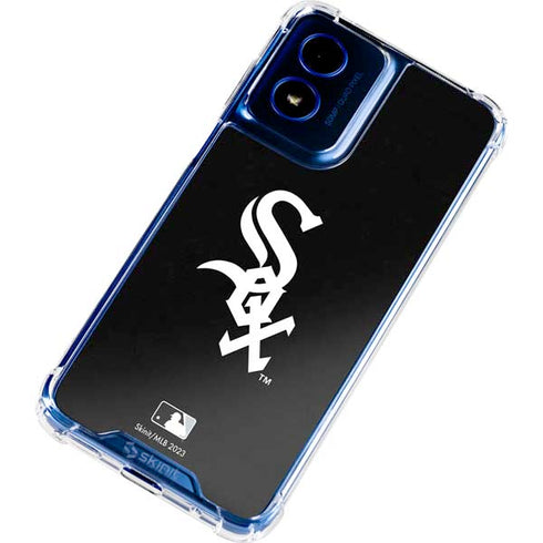 MLB Chicago White Sox - Solid Distressed Moto G Play 4G (2024) Clear Case