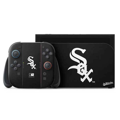 MLB Chicago White Sox - Solid Distressed Nintendo Switch 2 (2025) with Joy-Con Skin